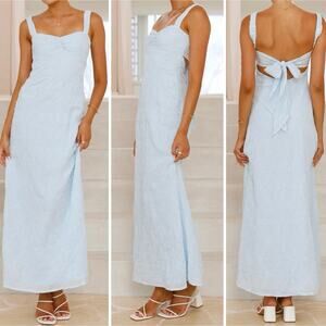 NWT Billy J Gianna Blue Lace Maxi Dress